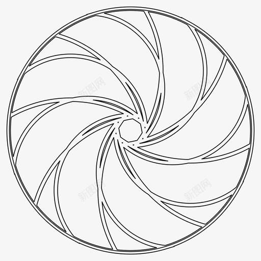 飓风快门奇点图标svg_新图网 https://ixintu.com 几何 奇点 快门 扭矩 抽象 旋转 神圣 螺旋 飓风