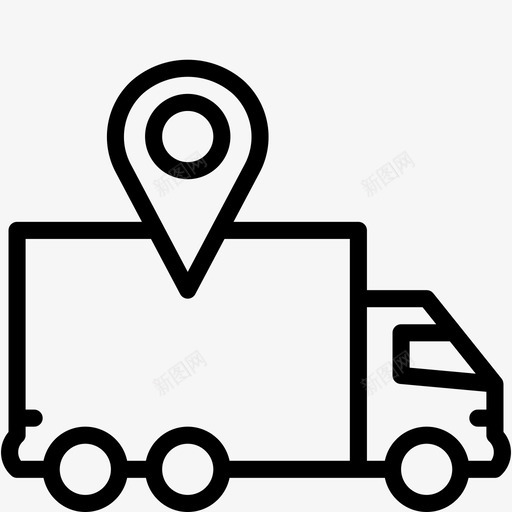 送货卡车位置hgvpin图标svg_新图网 https://ixintu.com hgv pin 装运和交货大纲 送货卡车位置