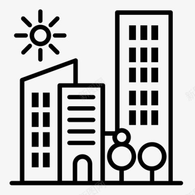 建筑公寓家图标图标