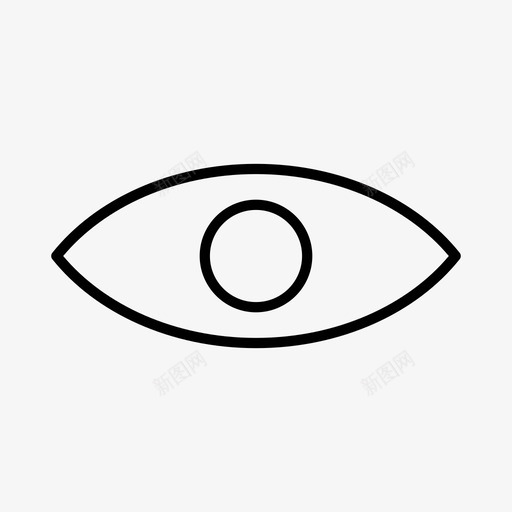 视图眼睛用户界面图标svg_新图网 https://ixintu.com 用户界面 眼睛 视图