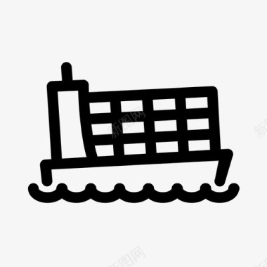 货船交货装运图标图标