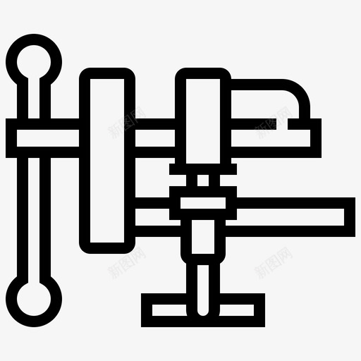 夹钳木工工具图标svg_新图网 https://ixintu.com 夹钳 工具 木工