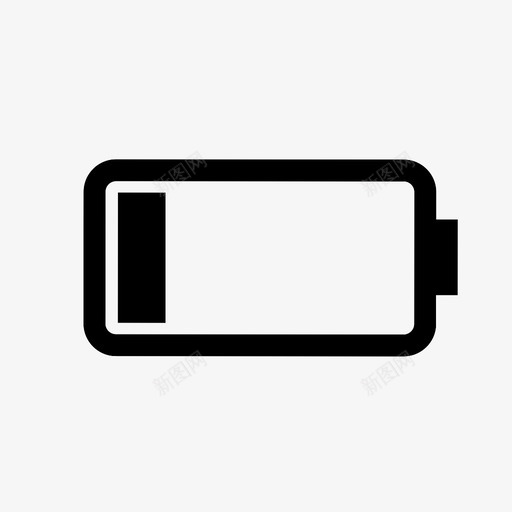 电池电池电量低图标svg_新图网 https://ixintu.com 电池 电池电量低