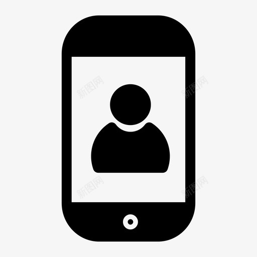 手机用户手机设备图标svg_新图网 https://ixintu.com 屏幕通知 手机 手机用户 智能手机 设备