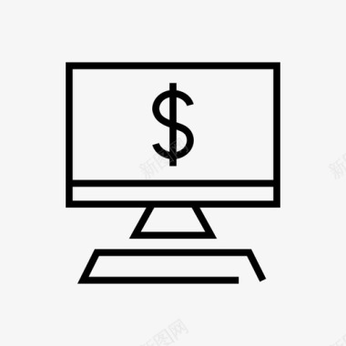 计算机商务资金监控图标图标
