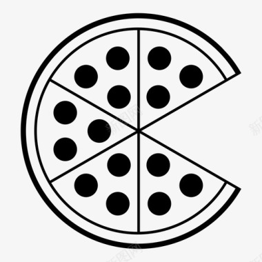 披萨晚餐食物图标图标