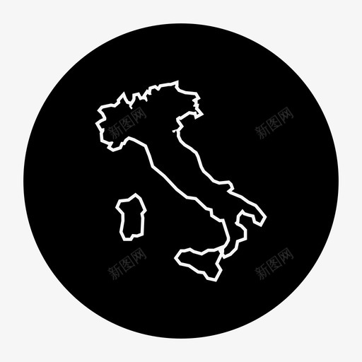 意大利地图欧洲欧洲地图图标svg_新图网 https://ixintu.com 意大利地图 欧洲 欧洲地图