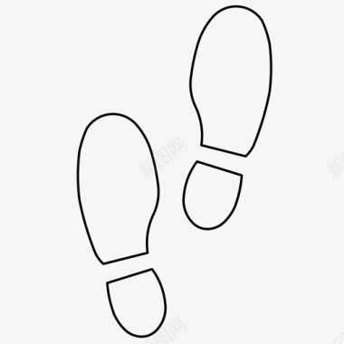 鞋印脚脚印图标图标