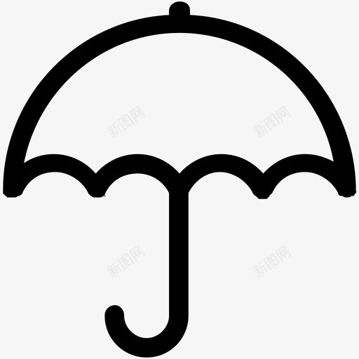雨伞沙滩防护图标svg_新图网 https://ixintu.com 摄影和绘画 沙滩 防护 雨伞 雨影