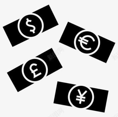 国际货币美元欧元图标图标