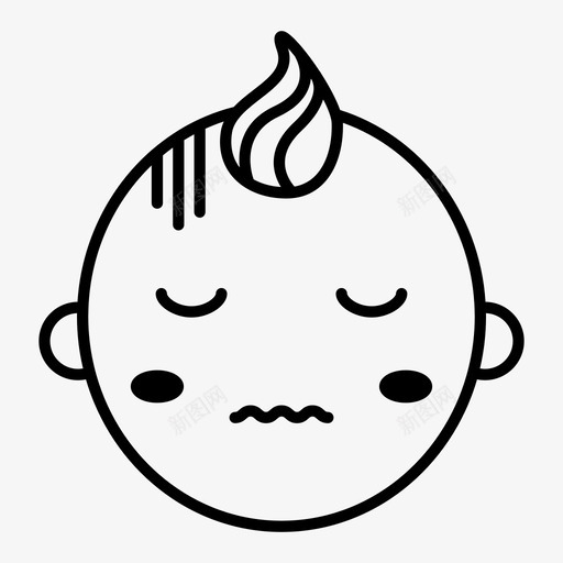生病的孩子头痛图标svg_新图网 https://ixintu.com 头痛 生病的孩子