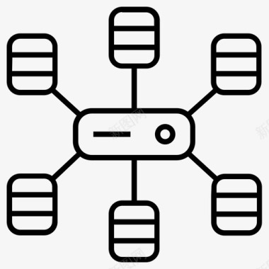 计算集群数据图标图标