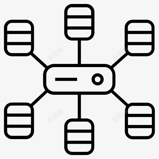 计算集群数据图标svg_新图网 https://ixintu.com 数据 数据库 计算 集群