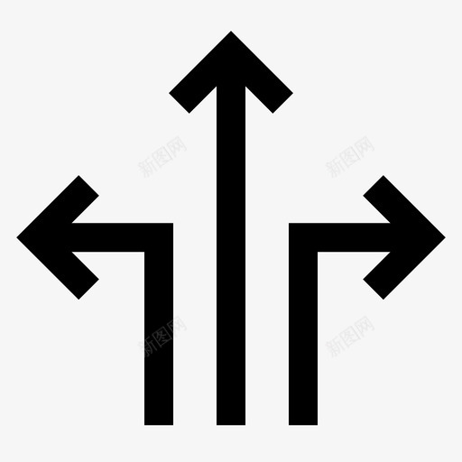 箭头方向道路图标svg_新图网 https://ixintu.com 位置和导航线 方向 标志 箭头 转弯 道路