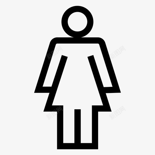 女人女孩站着图标svg_新图网 https://ixintu.com 女人 女孩 站着