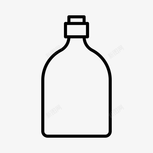 酒瓶饮料空瓶图标svg_新图网 https://ixintu.com 瓶子 空瓶 酒瓶 酒精 饮料