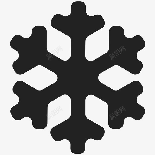 雪花冰天气图标svg_新图网 https://ixintu.com 冰 天气 雪花