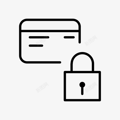 信用卡锁万事达卡图标svg_新图网 https://ixintu.com 万事达卡 信用卡 支付 维萨 锁