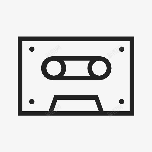 盒式磁带音乐播放图标svg_新图网 https://ixintu.com 播放 盒式磁带 音乐 预录