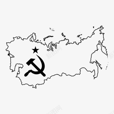 苏联地图国旗图标图标