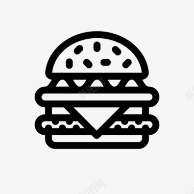 芝士汉堡汉堡包食品饮料图标图标