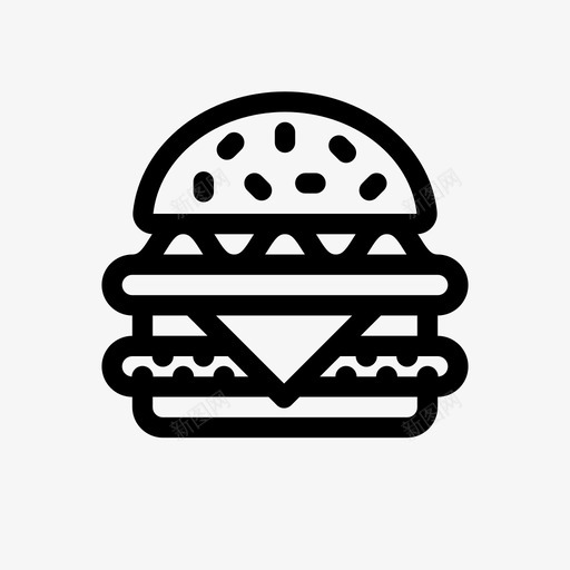 芝士汉堡汉堡包食品饮料图标svg_新图网 https://ixintu.com 汉堡包 芝士汉堡 食品饮料