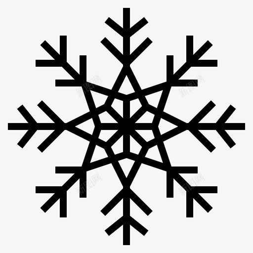 雪花季节冬天图标svg_新图网 https://ixintu.com 冬天 圣诞节 季节 雪花
