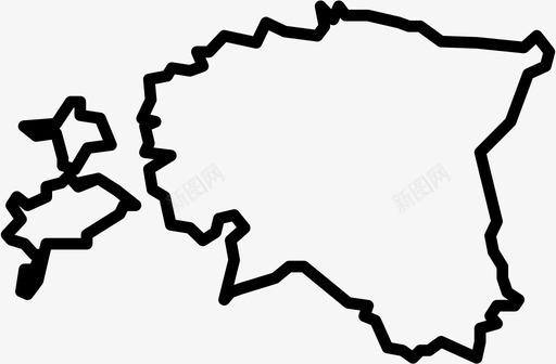爱沙尼亚边境国家图标图标