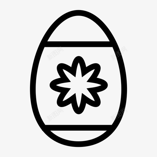 鸡蛋庆祝复活节图标svg_新图网 https://ixintu.com 复活节 复活节线图标 庆祝 煎蛋 蛋黄 鸡蛋