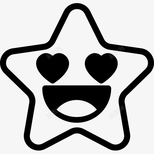 爱表情情感图标svg_新图网 https://ixintu.com 情感 感觉 明星表情线 爱 脸 表情