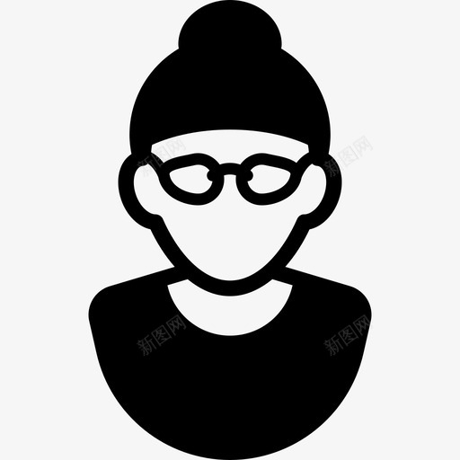 带外滩和眼镜的女人人用户2图标svg_新图网 https://ixintu.com 人 带外滩和眼镜的女人 用户2