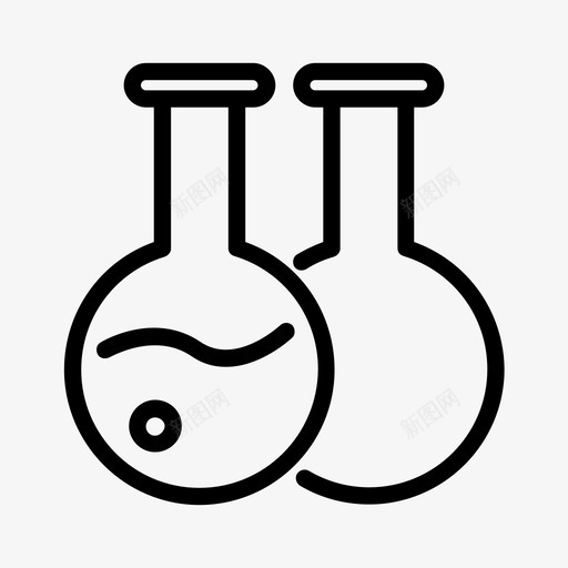 化学实验室设备实验室烧瓶图标svg_新图网 https://ixintu.com 化学 实验室烧瓶 实验室设备 科学