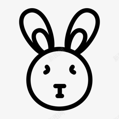 兔子动物庆祝图标图标