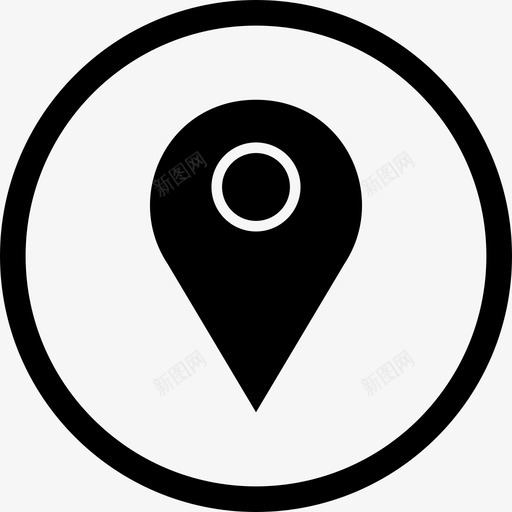 位置圆圈gps图标svg_新图网 https://ixintu.com gps pin 位置 圆圈 地图 基本用户界面