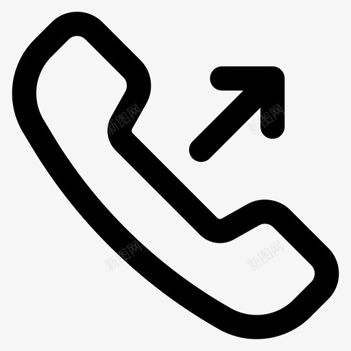 拨出电话iosphone图标svg_新图网 https://ixintu.com ios ios11个ui元素行 phone ui 拨出电话