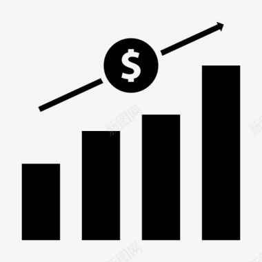 增加收入增加业务财务图标图标