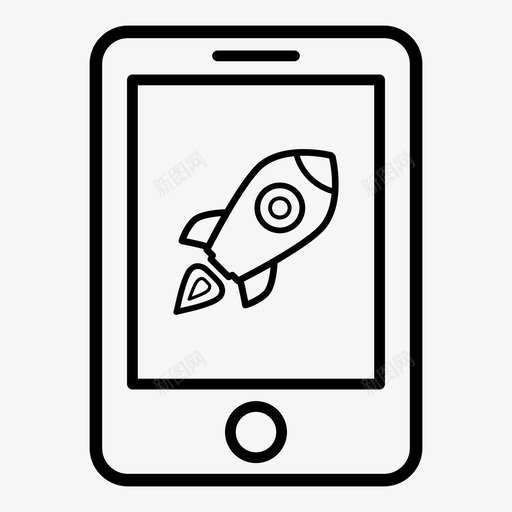 启动应用部署图标svg_新图网 https://ixintu.com 启动 应用 概要搜索引擎优化 火箭 电话 部署 项目