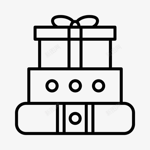 礼物圣诞节新年图标svg_新图网 https://ixintu.com 圣诞老人 圣诞节 新年 礼物