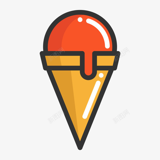 冰淇淋-Ice Creamsvg_新图网 https://ixintu.com 冰淇淋-Ice Cream Ice Cream 冰淇淋 水果 食物 蔬菜 器具 吃 填充 线性 扁平 手绘 多色 简约 精美 可爱 圆润