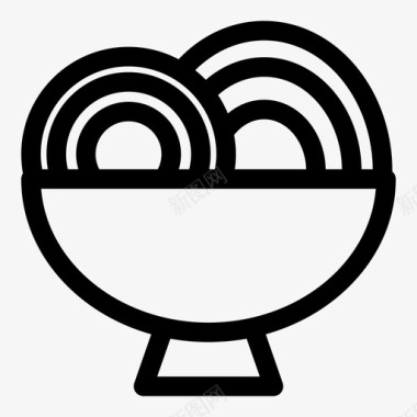 意大利面碗食物概要图标图标