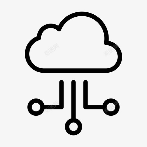 icloudicloud存储社交网络图标svg_新图网 https://ixintu.com icloud icloud存储 社交网络