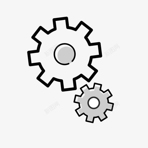 齿轮机械svg_新图网 https://ixintu.com 齿轮机械 手绘 精美 简约 线性 填充