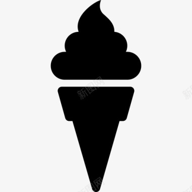 冰淇淋蛋卷食物暑假图标图标