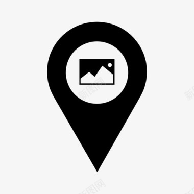 画廊商店图像地图别针图标图标