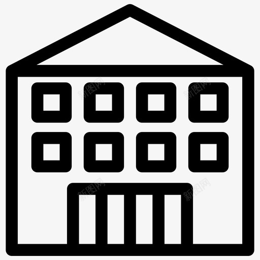 建筑物房屋设施图标svg_新图网 https://ixintu.com 建筑物 房地产概况 房屋 设施