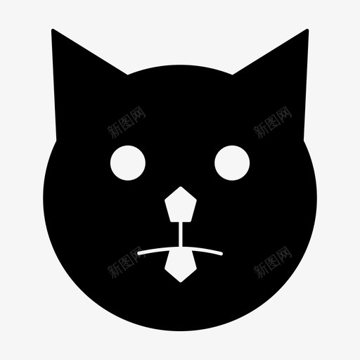 猫动物猫脸图标svg_新图网 https://ixintu.com 动物 小猫 猫 猫脸