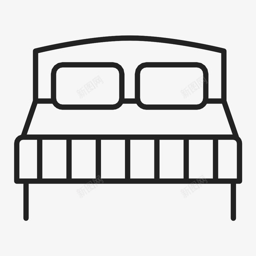 床床上用品旅馆图标svg_新图网 https://ixintu.com 床 床上用品 旅行 旅馆 阶层