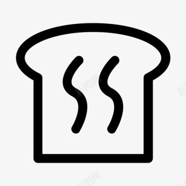 面包切片面包店图标图标