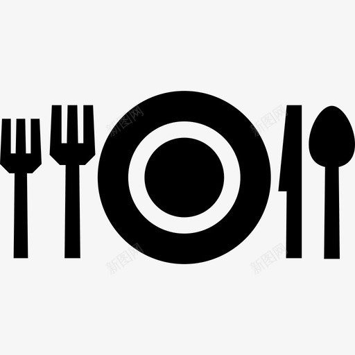 餐具餐叉餐刀图标svg_新图网 https://ixintu.com 汤匙 沙拉叉 餐具 餐刀 餐厅 餐叉 餐盘