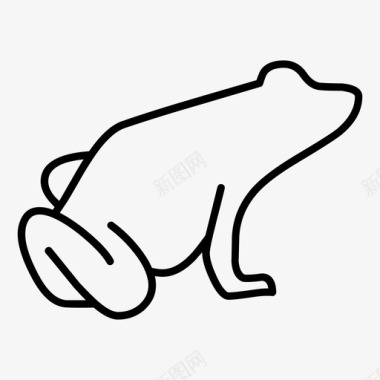 青蛙动物线动物图标图标
